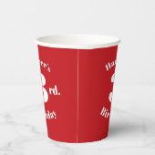 誕生日赤名前をカスタムすると数字 紙コップ (右)