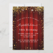 誕生日赤金ゴールドは映画館の豪華さを輝かせる 招待状 (正面)