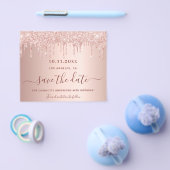 誕生日赤面バラグリッター予算日付の保存 チラシ (シングル)