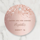 誕生日赤面バラ感謝してい金ゴールドyou フェイバータグ (裏面)