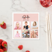 誕生日赤面バラ金ゴールド写真集 スタンダードカクテルナプキン (インサイチュ)