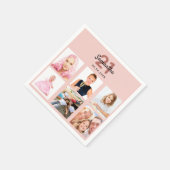 誕生日赤面バラ金ゴールド写真集 スタンダードカクテルナプキン (角)