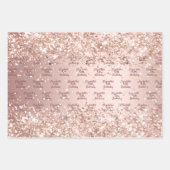 誕生日赤面バラ金ゴールド輝 ラッピングペーパーシート (正面)