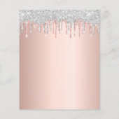 誕生日赤面バラ金ゴールド銀予算の招待 チラシ (裏面)