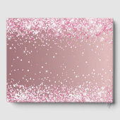 誕生日赤面ピンクグリッターダストモノグラム ゲストブック (裏面)