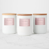 誕生日赤面ピンクグリッターピンクの手作り フードラベル (ボトル)