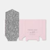 誕生日赤面ピンクサンキューシルバーモノグラム フェイバーボックス (折り畳みなし)