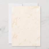 誕生日赤面ピンクパンパスグラスバラ金ゴールド 招待状 (裏面)