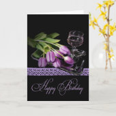 誕生日赤面 カード (黄色い花)