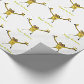 誕生日踊りカエルおもしろい動物 ラッピングペーパー (角)