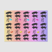 誕生日踊りブラックベアーズパーティー帽子バルーン 薄葉紙 (正面)