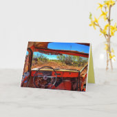 誕生日車のビュー1 カード (黄色い花)