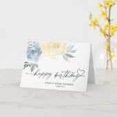 誕生日近距離検疫コロナウイルス カード (黄色い花)