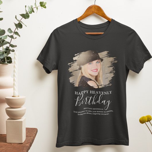 誕生日追悼記念写真Tシャツ Tシャツ