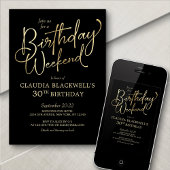 誕生日週末の予定招待状 招待状