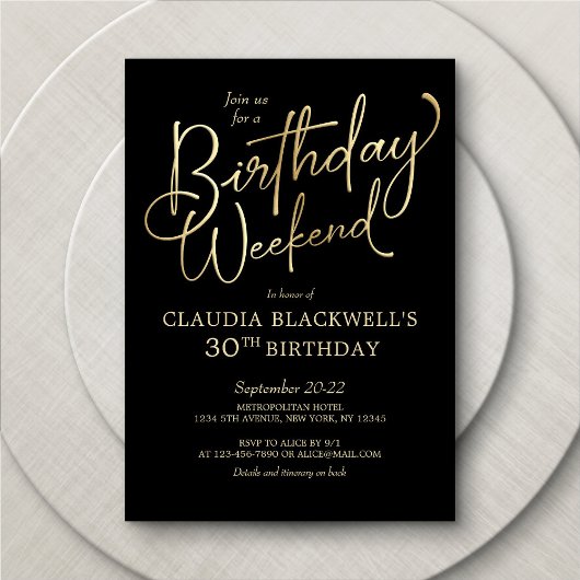誕生日週末の予定招待状 招待状