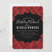 誕生日週末の予定招待状 招待状 (正面)