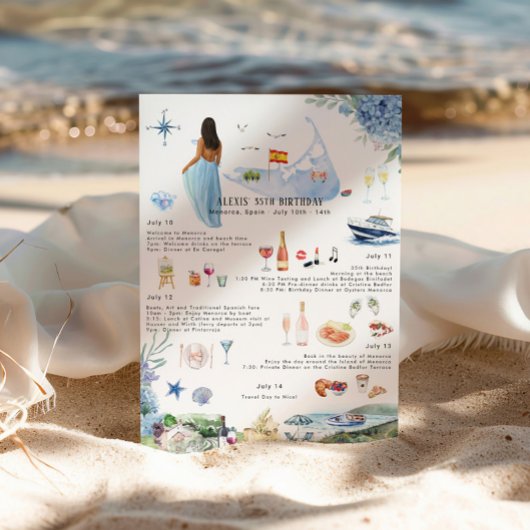 誕生日週末の日程 | メノルカ 招待状