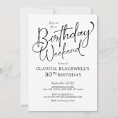 誕生日週末の日程 招待状 (正面)