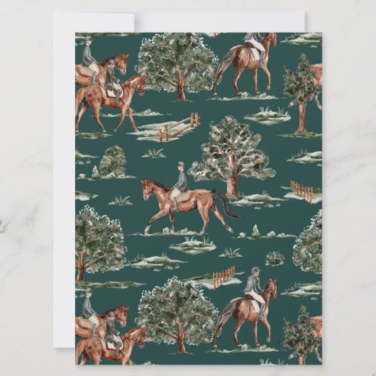 誕生日週末の日程 |馬術 招待状 (裏面)