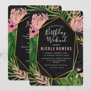 誕生日週末旅行招待状 招待状