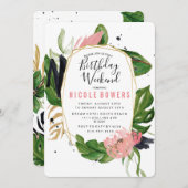 誕生日週末旅行招待状 招待状 (正面/裏面)