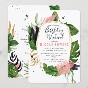 誕生日週末旅行招待状 招待状