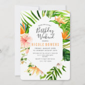 誕生日週末旅行招待状 招待状 (正面)