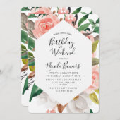 誕生日週末旅行招待状 招待状 (正面/裏面)