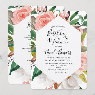 誕生日週末旅行招待状 招待状