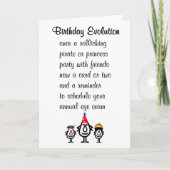 誕生日進化おもしろいハッピーバースデー カード (正面)