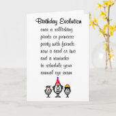 誕生日進化おもしろいハッピーバースデー カード (黄色い花)