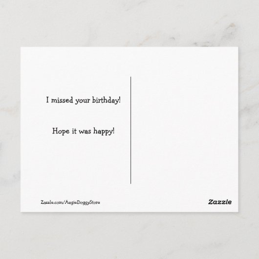 誕生日遅れたゴールデンレトリバーの犬 メガネ ポストカード (裏面)