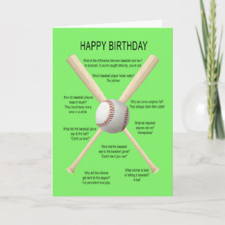 誕生日野球ジョーク カード