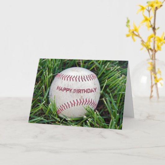 誕生日野球 カード (黄色い花)