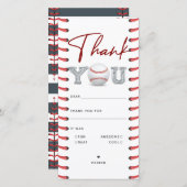 誕生日野球 サンキューカード (正面/裏面)