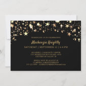 誕生日金ゴールドは何年も撮影に輝く 招待状 (裏面)