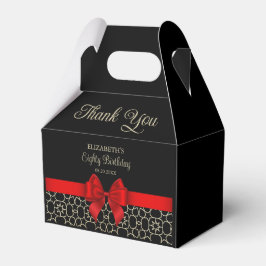 誕生日金ゴールドエジプト幾何学赤弓ありがとう フェイバーボックス