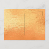 誕生日金ゴールドグリッター インビテーションポストカード (裏面)