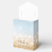 誕生日金ゴールドシャンパンライトブルーきらめく金ゴールド フェイバーボックス (オープン)