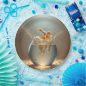 誕生日金魚が飛び出す ペーパープレート (パーティー)