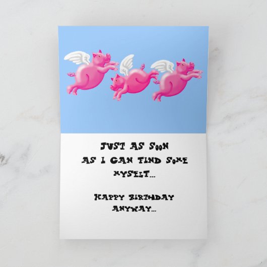 誕生日金 カード (内部)