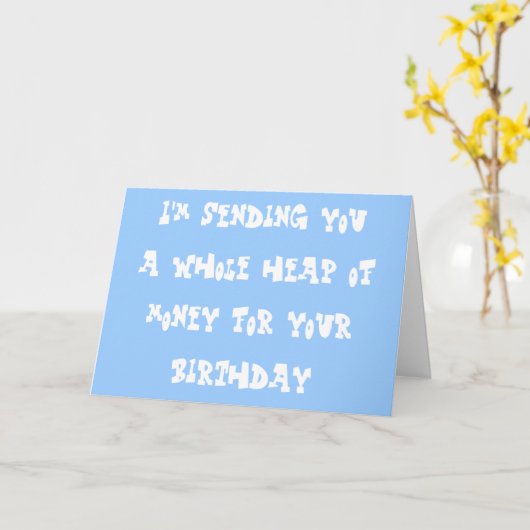 誕生日金 カード (黄色い花)