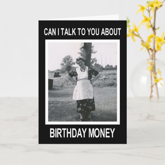 誕生日金 カード (黄色い花)