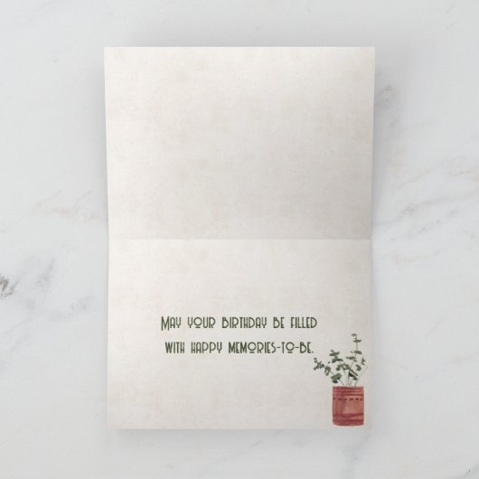 誕生日鉢植え カード (内部)