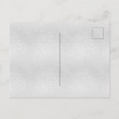 誕生日銀グリッターダスト金エレガント属 インビテーションポストカード (裏面)