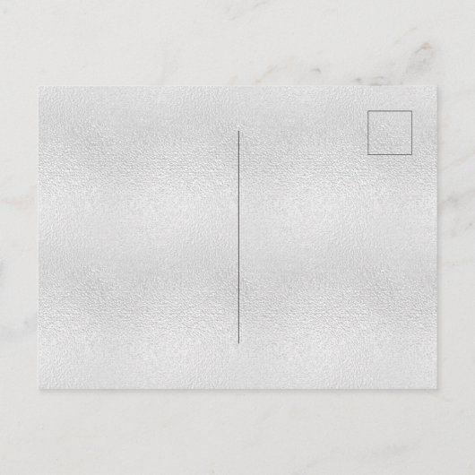 誕生日銀グリッターダスト金属フローラ緑 インビテーションポストカード (裏面)