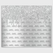 誕生日銀グリッター乾燥機名 ラッピングペーパー (フラット)