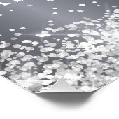 誕生日銀グリッター名装飾 ポスター (コーナー)