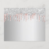 誕生日銀バラ金ゴールドグリッター保存日付 (裏面)